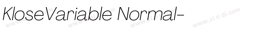 KloseVariable Normal字体转换 KloseVariable Normal字体转换